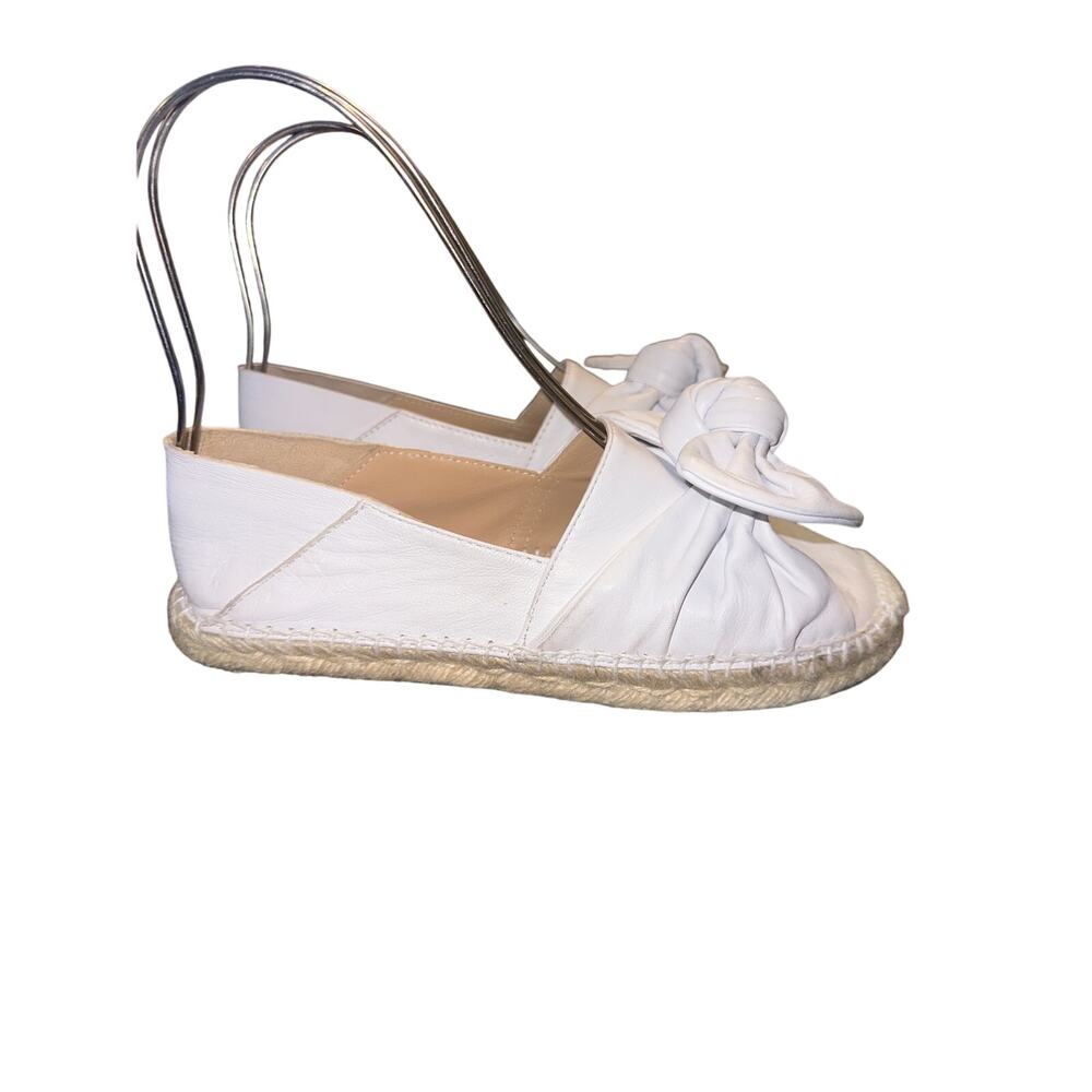 ⭐️ Women’s RAS White Leather Espadrille Shoes. Size 37 ( 6.5 )